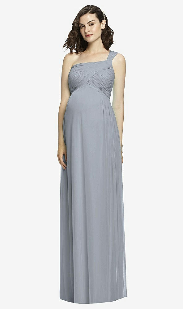 Front View - Platinum Alfred Sung Maternity Dress Style M427
