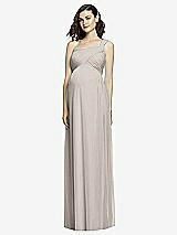 Front View Thumbnail - Taupe Alfred Sung Maternity Dress Style M427