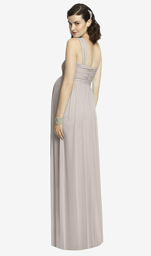 Back View - Taupe Alfred Sung Maternity Dress Style M427