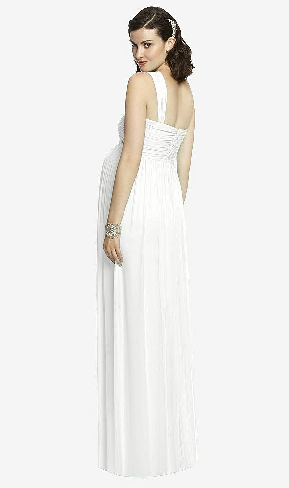 Back View - White Alfred Sung Maternity Dress Style M427