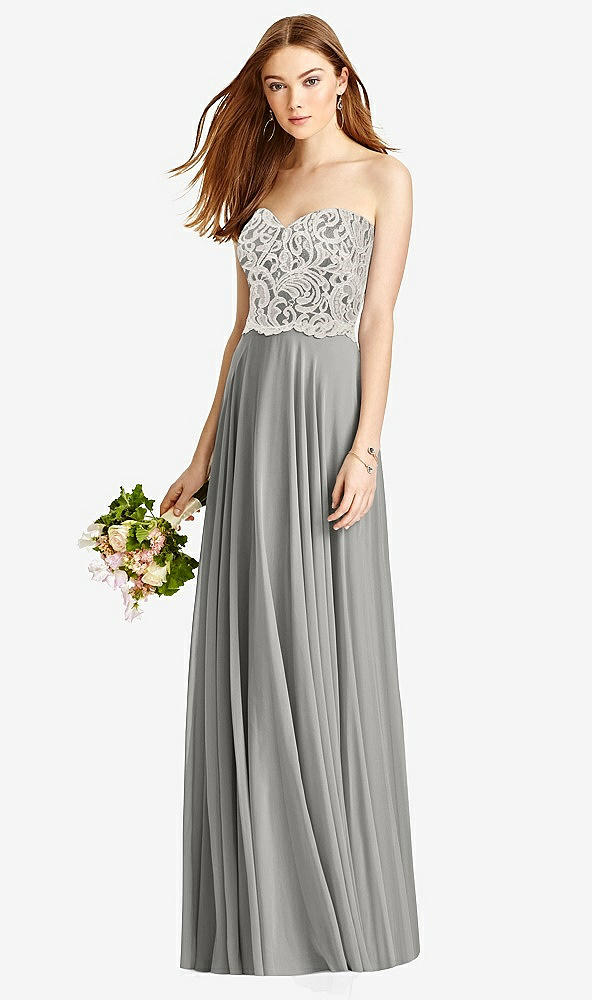 Front View - Chelsea Gray & Oyster Studio Design Bridesmaid Dress 4504