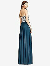 Rear View Thumbnail - Atlantic Blue & Oyster Studio Design Bridesmaid Dress 4504