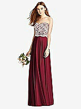 Front View Thumbnail - Burgundy & Oyster Studio Design Bridesmaid Dress 4504