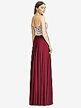 Rear View Thumbnail - Burgundy & Oyster Studio Design Bridesmaid Dress 4504