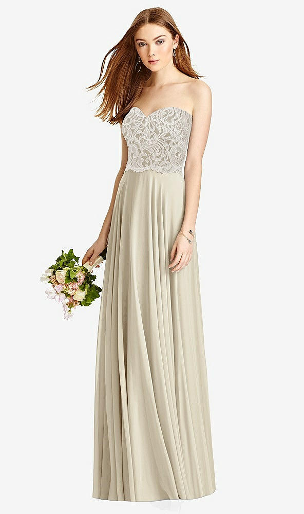 Front View - Champagne & Oyster Studio Design Bridesmaid Dress 4504