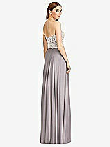 Rear View Thumbnail - Cashmere Gray & Oyster Studio Design Bridesmaid Dress 4504