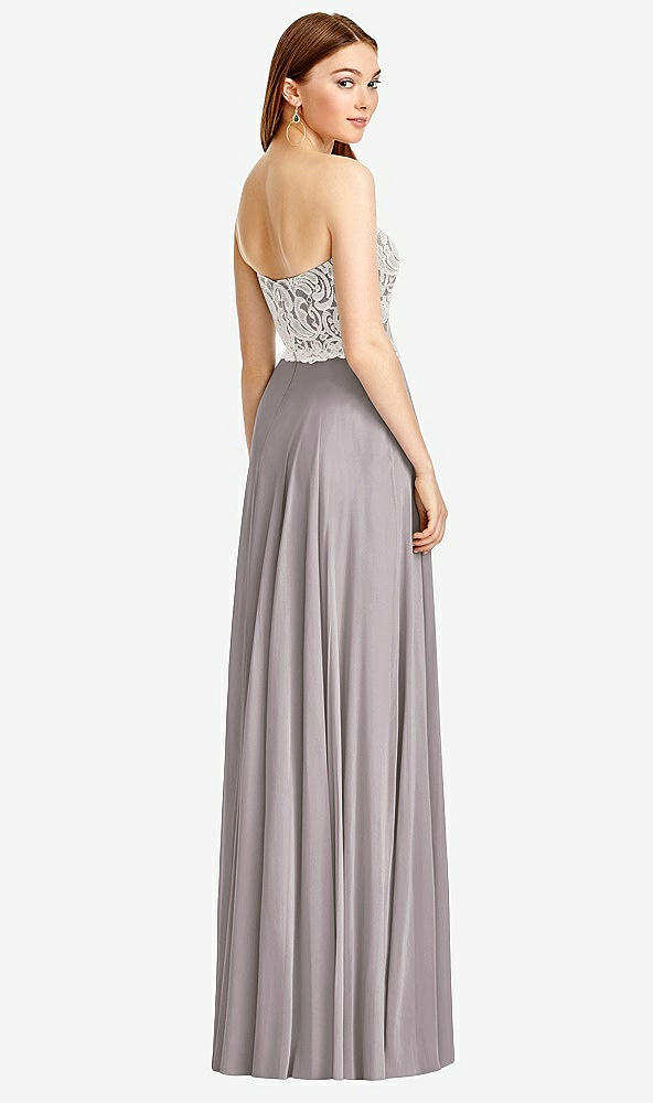 Back View - Cashmere Gray & Oyster Studio Design Bridesmaid Dress 4504