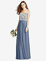 Front View Thumbnail - Larkspur Blue & Oyster Studio Design Bridesmaid Dress 4504