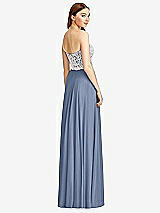 Rear View Thumbnail - Larkspur Blue & Oyster Studio Design Bridesmaid Dress 4504