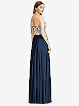 Rear View Thumbnail - Midnight Navy & Oyster Studio Design Bridesmaid Dress 4504