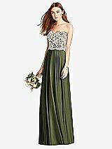 Front View Thumbnail - Olive Green & Oyster Studio Design Bridesmaid Dress 4504