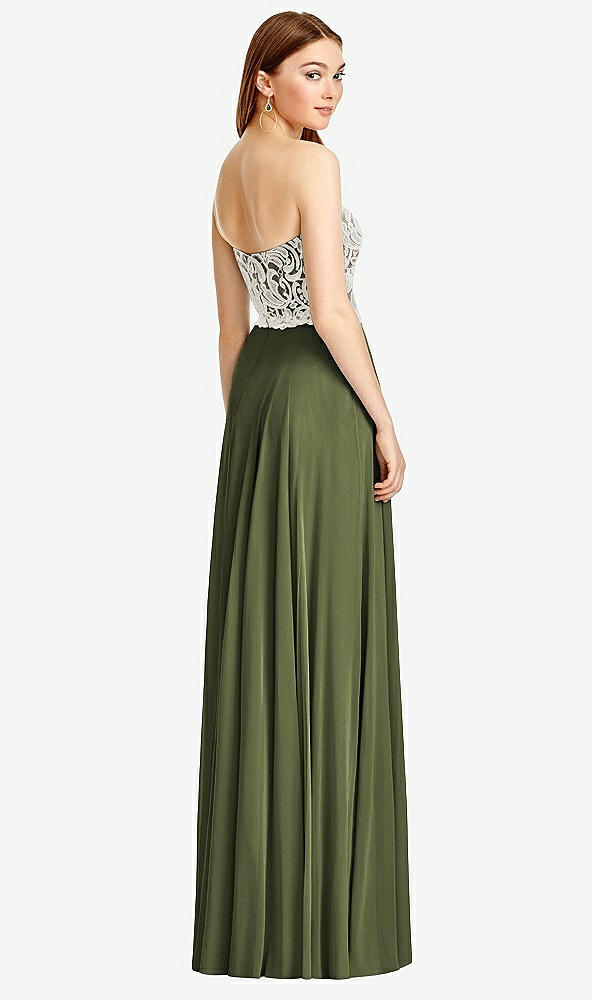 Back View - Olive Green & Oyster Studio Design Bridesmaid Dress 4504