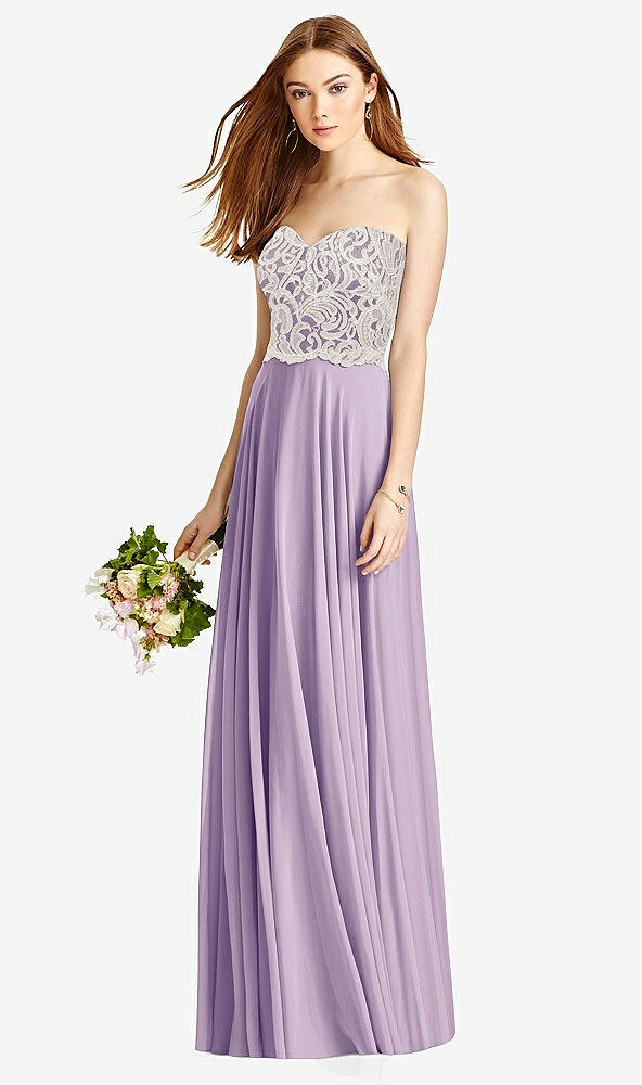 Front View - Pale Purple & Oyster Studio Design Bridesmaid Dress 4504