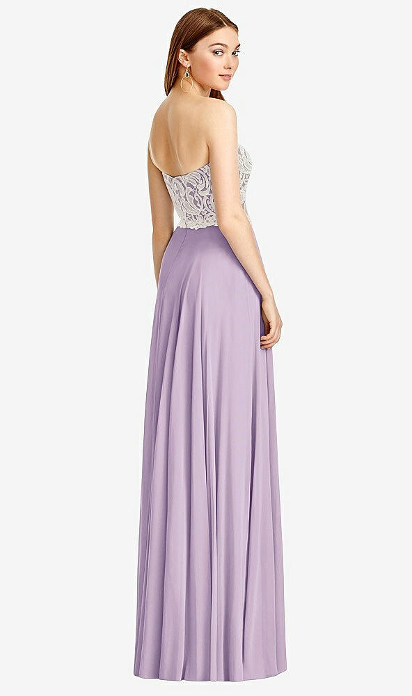 Back View - Pale Purple & Oyster Studio Design Bridesmaid Dress 4504