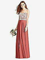 Front View Thumbnail - Coral Pink & Oyster Studio Design Bridesmaid Dress 4504