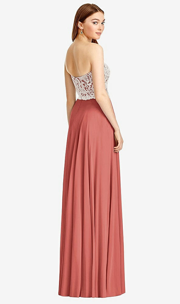Back View - Coral Pink & Oyster Studio Design Bridesmaid Dress 4504