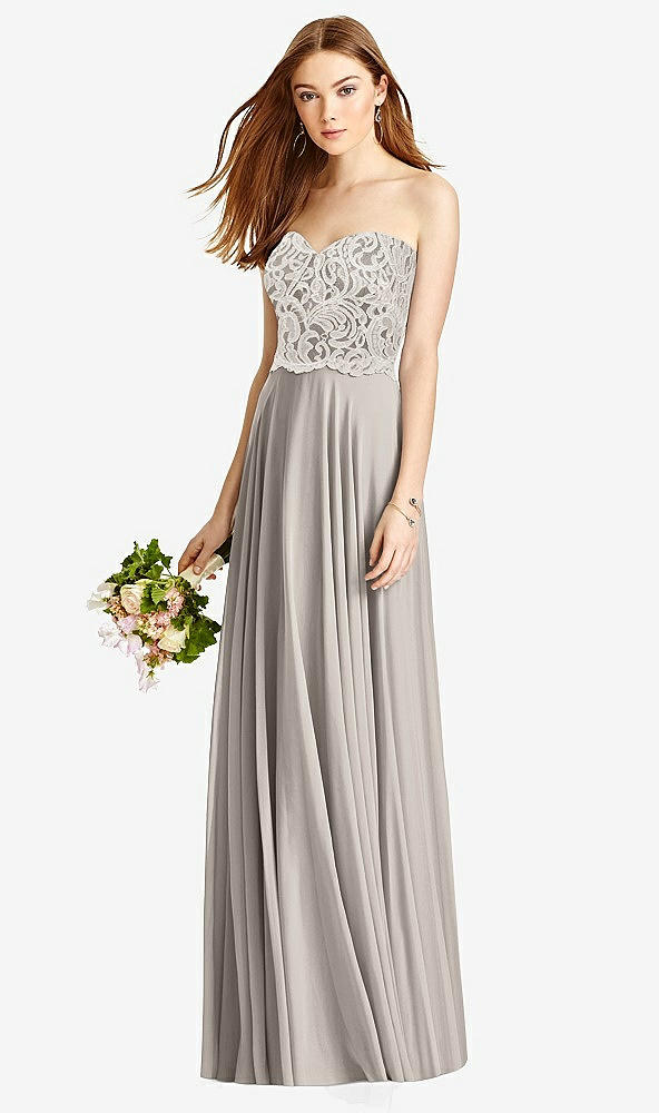 Front View - Taupe & Oyster Studio Design Bridesmaid Dress 4504