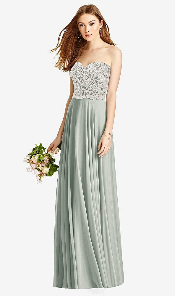 Front View - Willow Green & Oyster Studio Design Bridesmaid Dress 4504