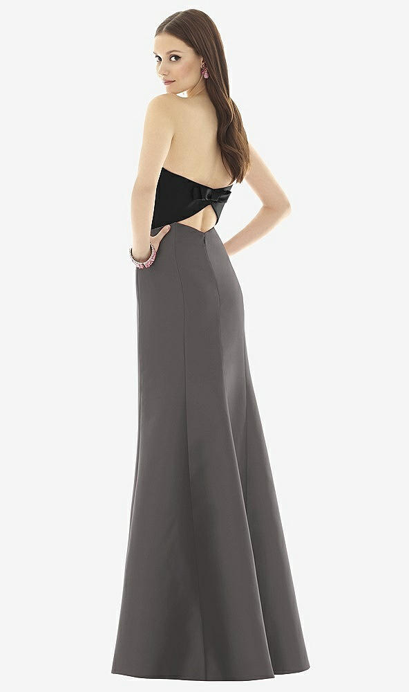 Back View - Caviar Gray & Black Alfred Sung Style D728