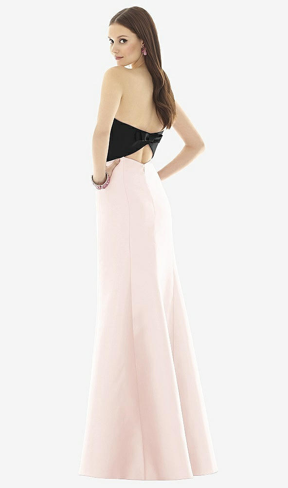 Back View - Blush & Black Alfred Sung Style D728