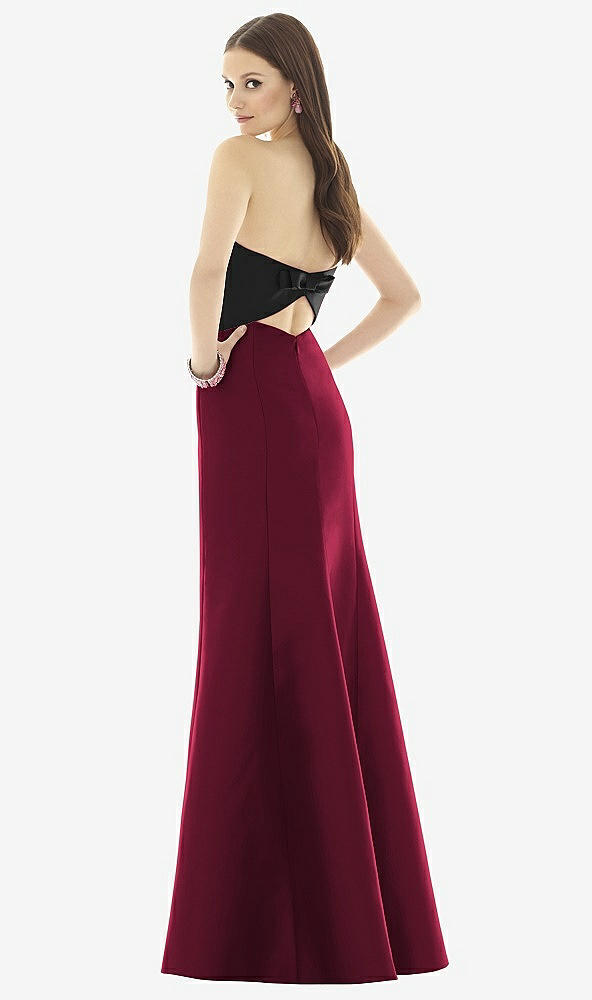 Back View - Cabernet & Black Alfred Sung Style D728
