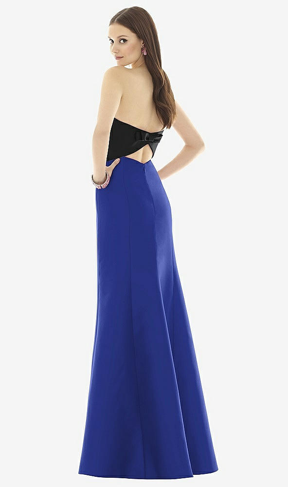 Back View - Cobalt Blue & Black Alfred Sung Style D728