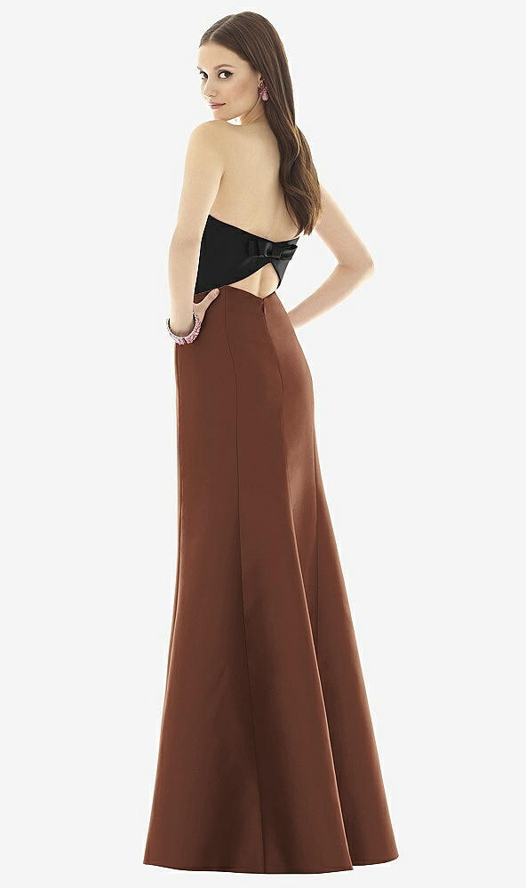Back View - Cognac & Black Alfred Sung Style D728