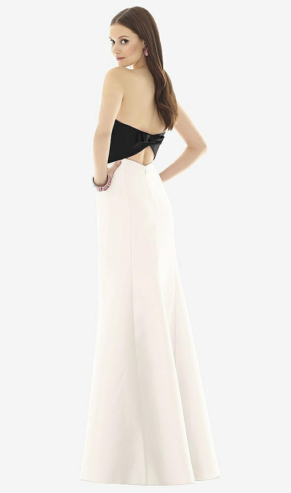 Back View - Ivory & Black Alfred Sung Style D728
