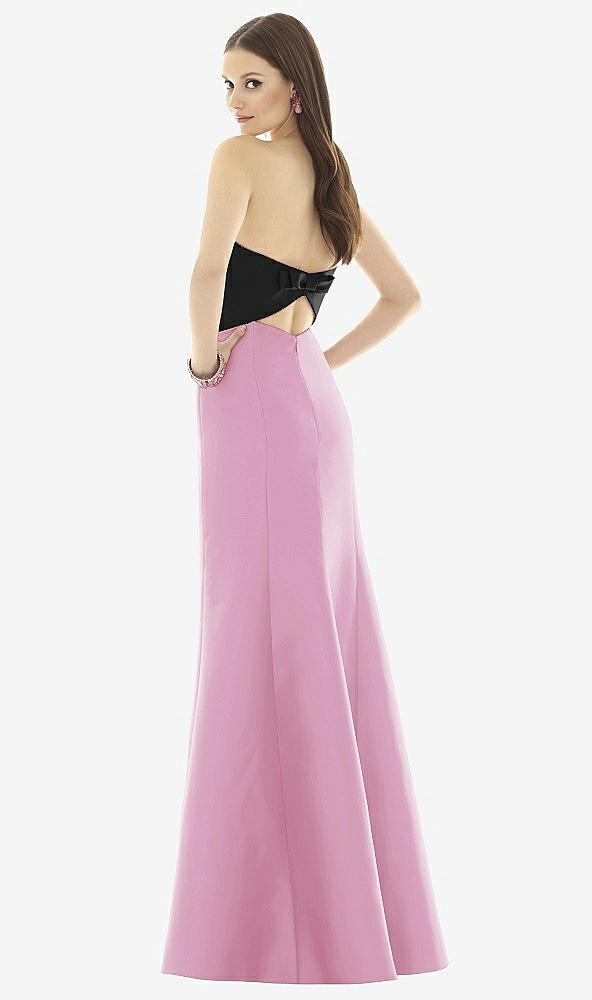 Back View - Powder Pink & Black Alfred Sung Style D728