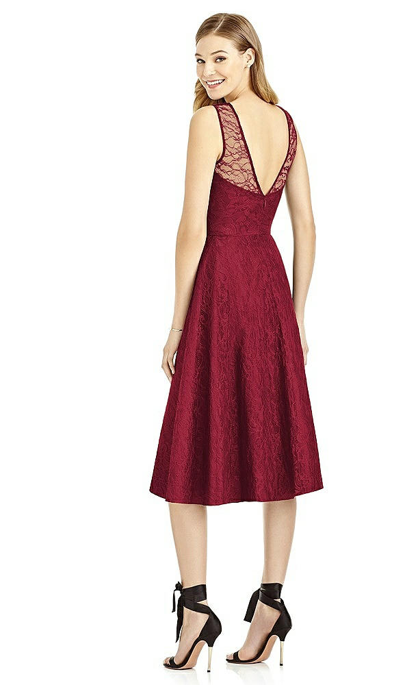 Back View - Burgundy After Six Bridesmaid Dress 6750