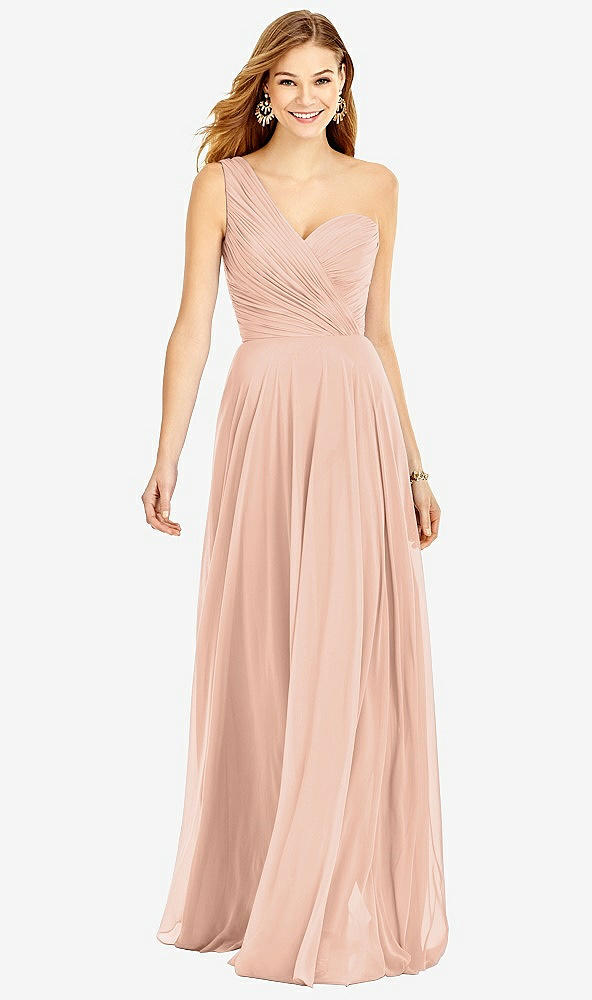 Front View - Pale Peach After Six Bridesmaid Dress 6751