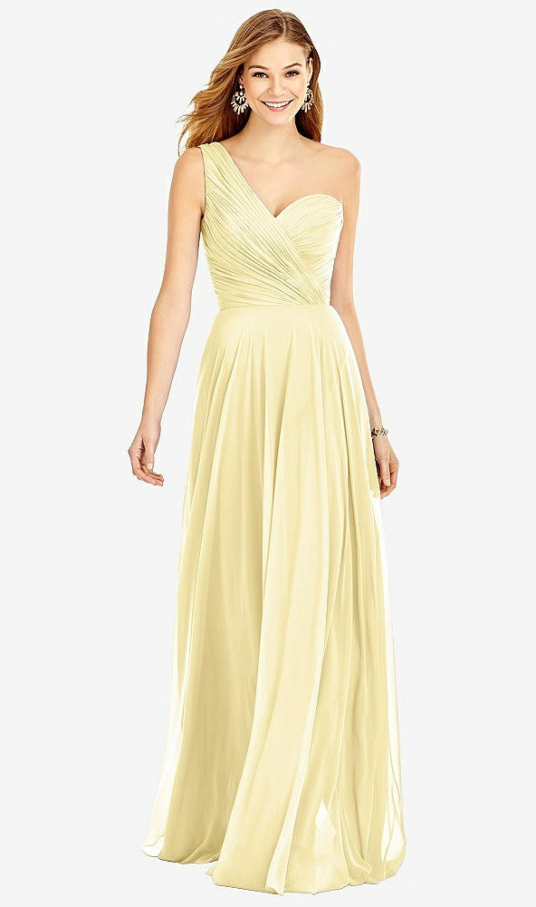 Front View - Pale Yellow After Six Bridesmaid Dress 6751