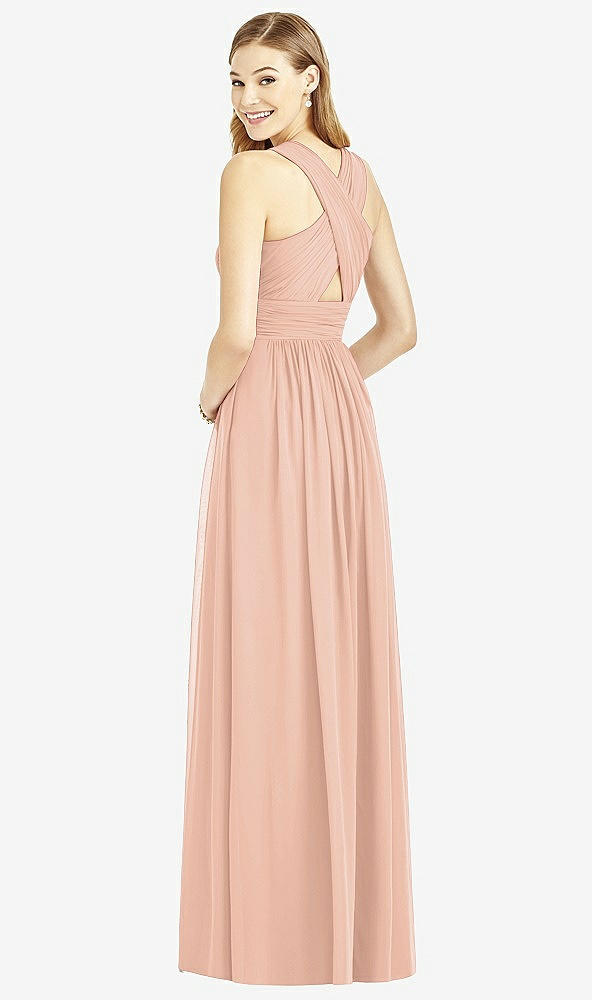 Back View - Pale Peach After Six Bridesmaid Dress 6752