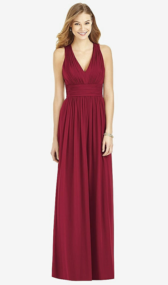 Front View - Burgundy After Six Bridesmaid Dress 6752