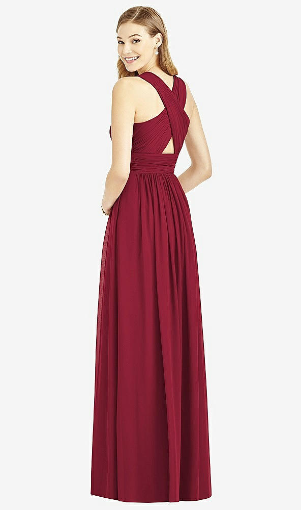 Back View - Burgundy After Six Bridesmaid Dress 6752