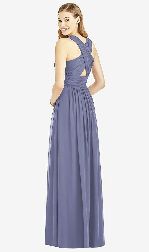 Back View - French Blue After Six Bridesmaid Dress 6752