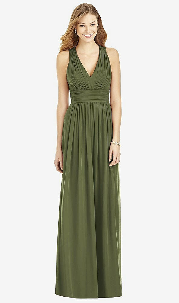 Front View - Olive Green After Six Bridesmaid Dress 6752