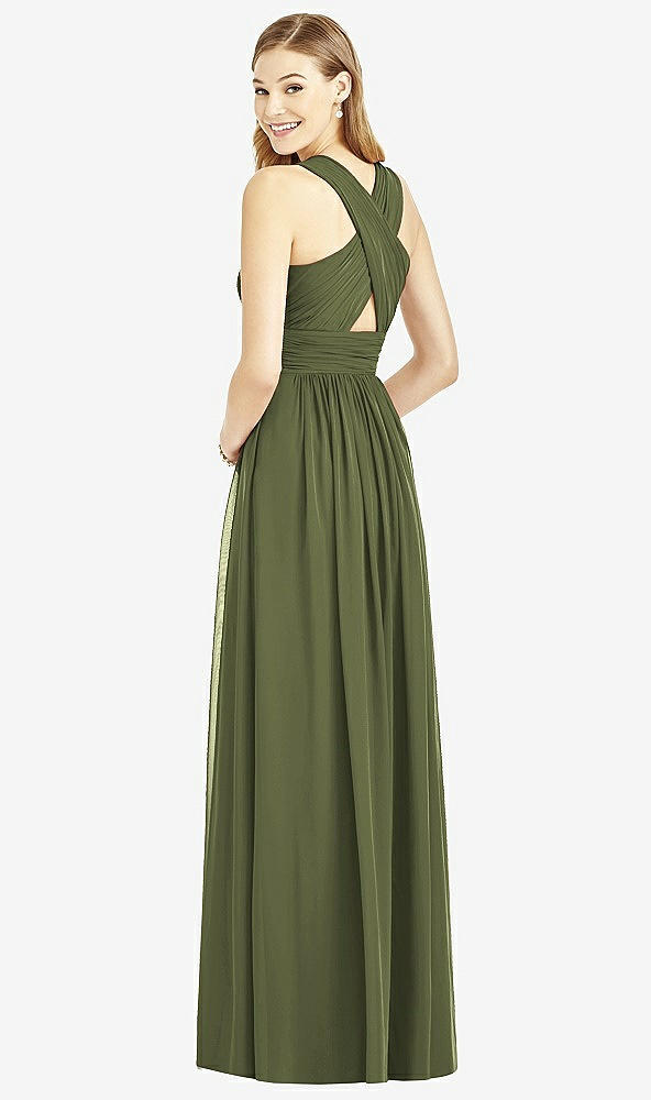 Back View - Olive Green After Six Bridesmaid Dress 6752