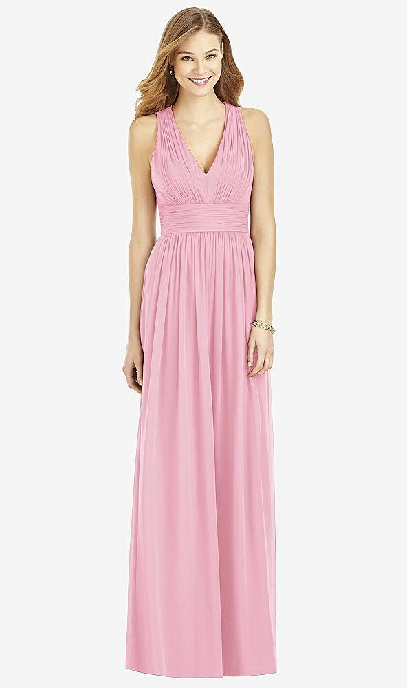 Front View - Peony Pink After Six Bridesmaid Dress 6752