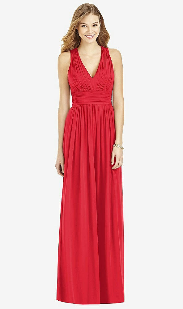 Front View - Parisian Red After Six Bridesmaid Dress 6752