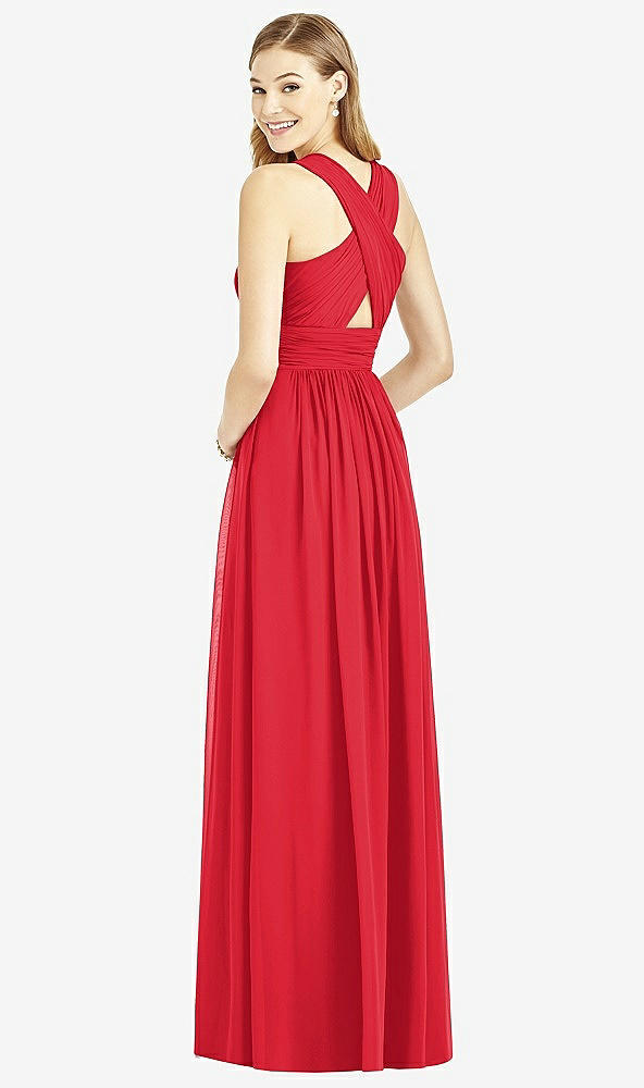 Back View - Parisian Red After Six Bridesmaid Dress 6752