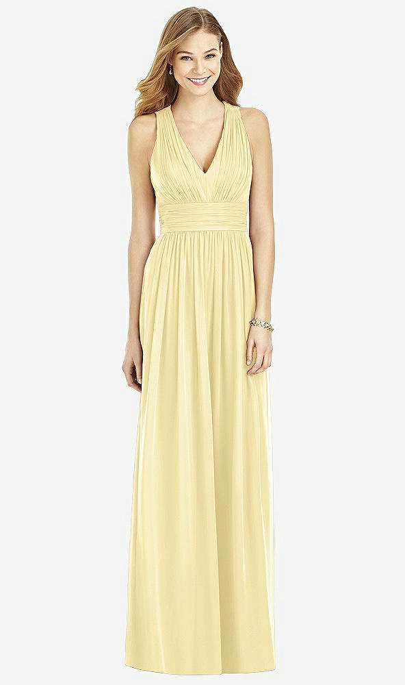 Front View - Pale Yellow After Six Bridesmaid Dress 6752