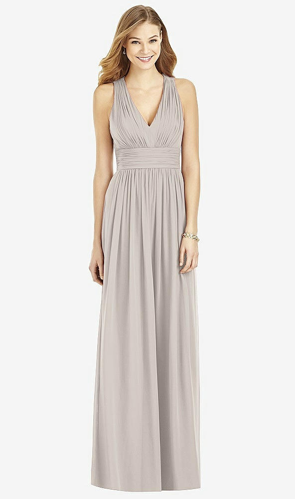 Front View - Taupe After Six Bridesmaid Dress 6752