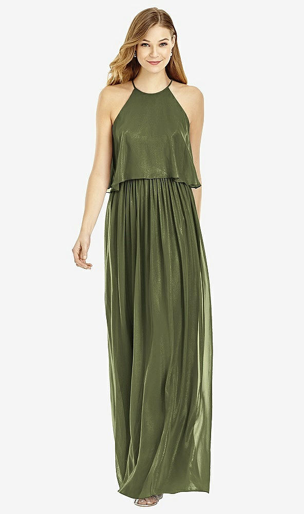 Front View - Olive Green After Six Bridesmaid Dress 6753