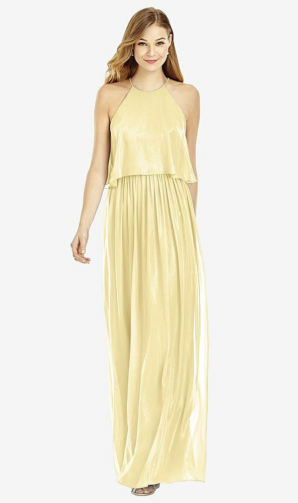 Front View - Pale Yellow After Six Bridesmaid Dress 6753