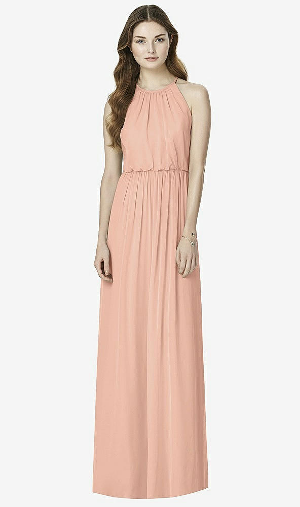 Front View - Pale Peach After Six Bridesmaid Dress 6754
