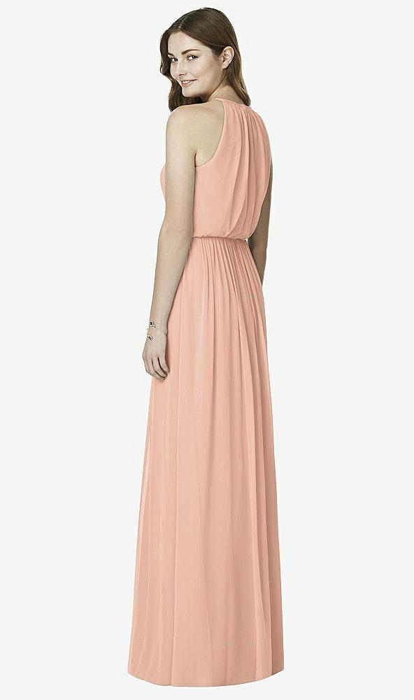 Back View - Pale Peach After Six Bridesmaid Dress 6754