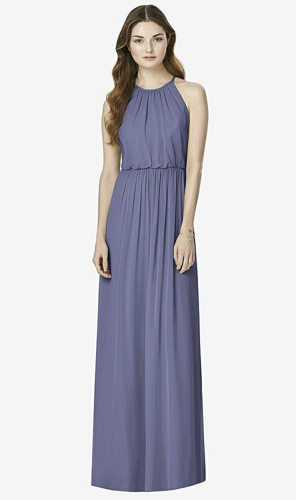 Front View - French Blue After Six Bridesmaid Dress 6754