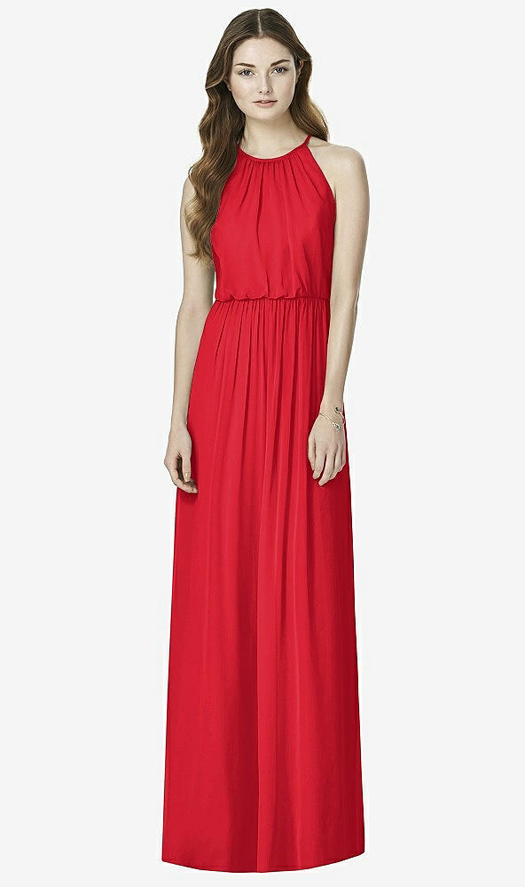 Front View - Parisian Red After Six Bridesmaid Dress 6754