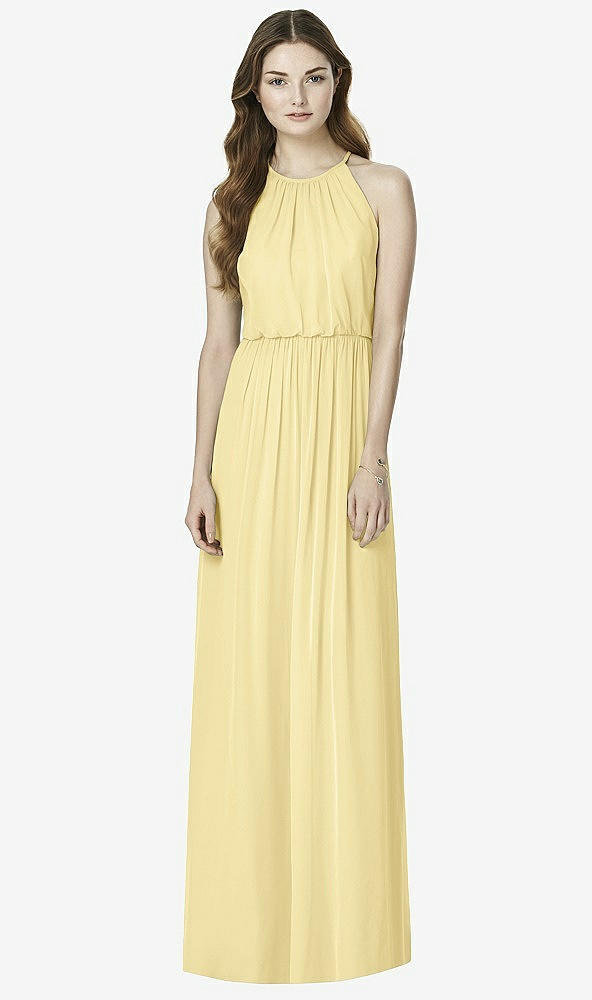 Front View - Pale Yellow After Six Bridesmaid Dress 6754